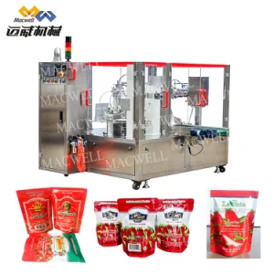 Automatic Vertical Sachet Filling Sealing Weighing Pouch Bag Plastic Small Packaging Machine Set Machinery for Snack, Grain, Rice, Nuts, Coffee, Sugar, Food